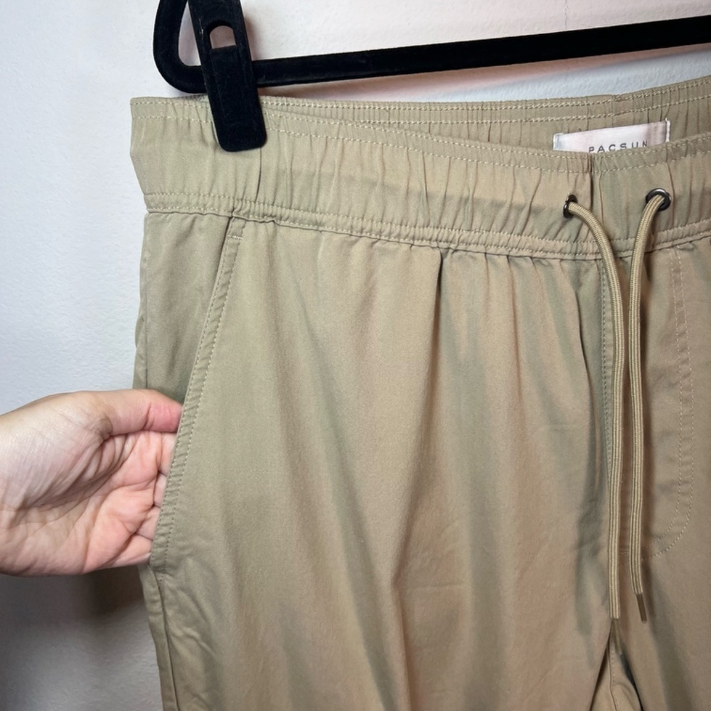Pacsun Performance Athletic Slim Cargo Pants Tan Pull On Tapered Hiking Mens XL - Picture 5 of 15